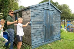 Painting school shed