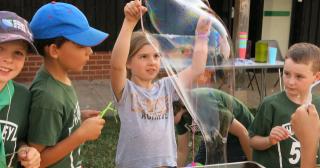 Experimenting with bubbles at Cubs